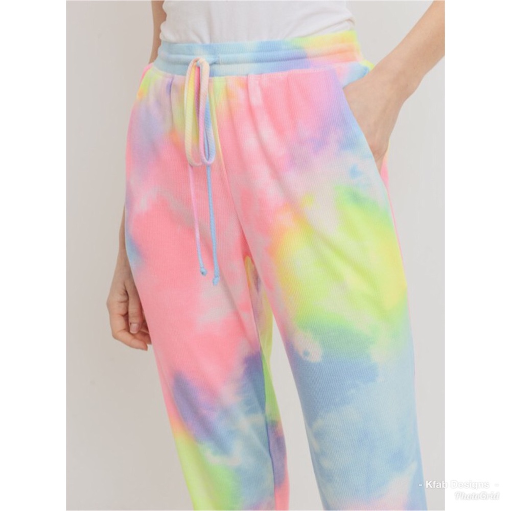 🌈LAST 2! Tie Dye Rainbow Super Soft Joggers! - Picture 7 of 7
